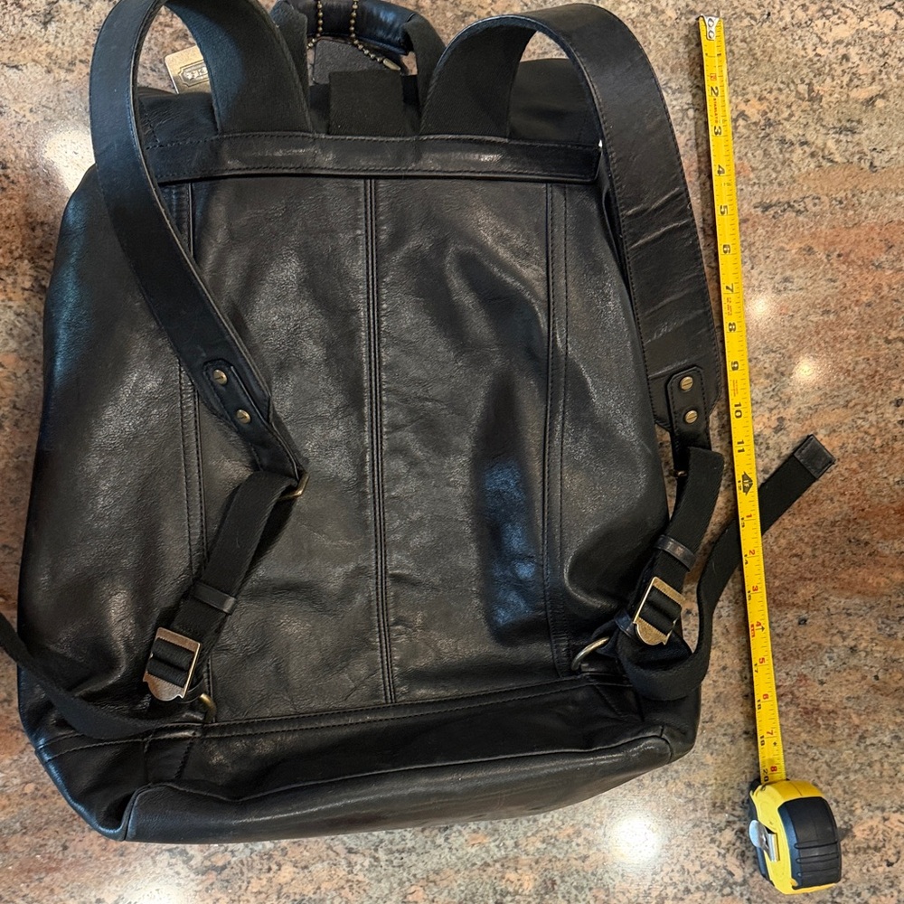 Coach Black Leather Men's Backpack - Picture 6 of 6